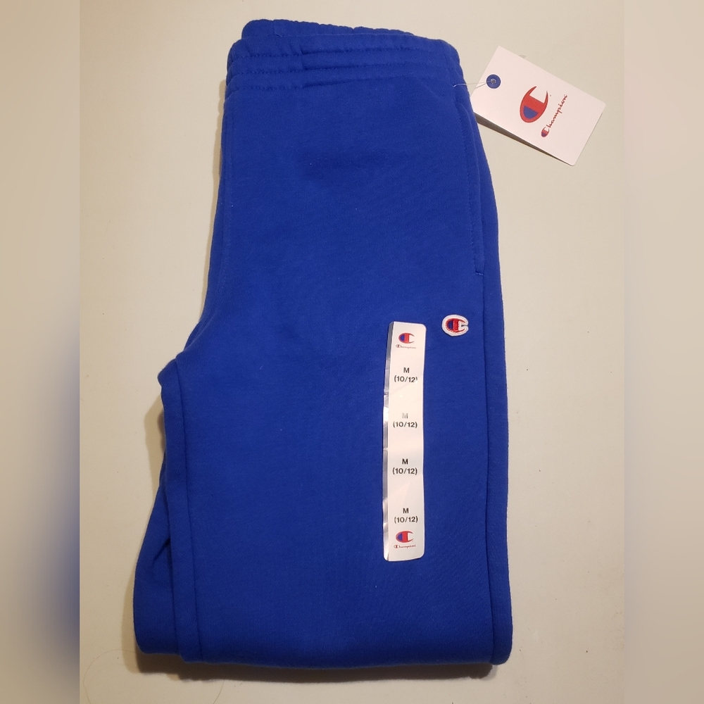 Champion Kids Royal Blue Jogger Sweatpants with Logo